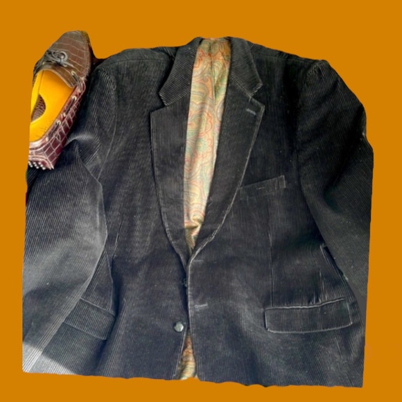 Lauren Ralph Lauren Other - Lauren Ralph Lauren Black Corduroy Blazer 50 R